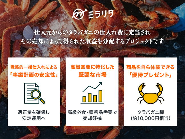 タラバ蟹仕入れ流通ファンド